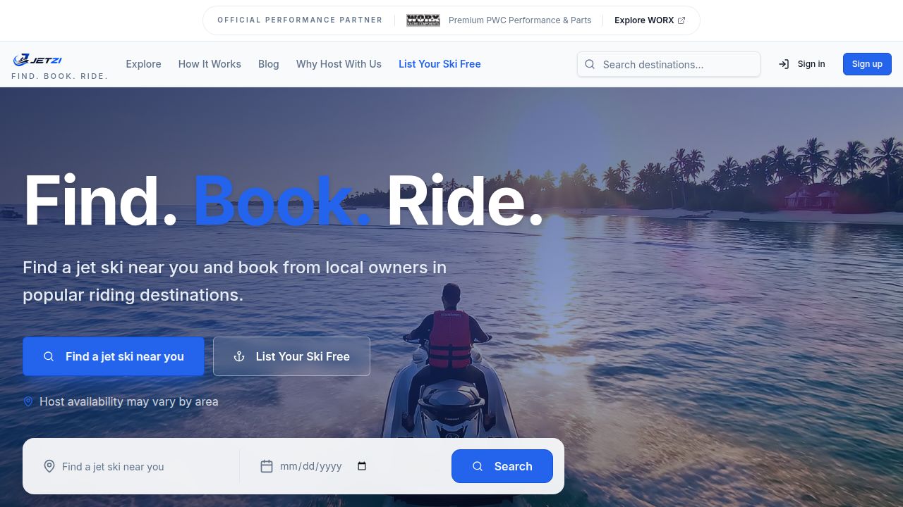 Jetzi | Find a Jet Ski Near You